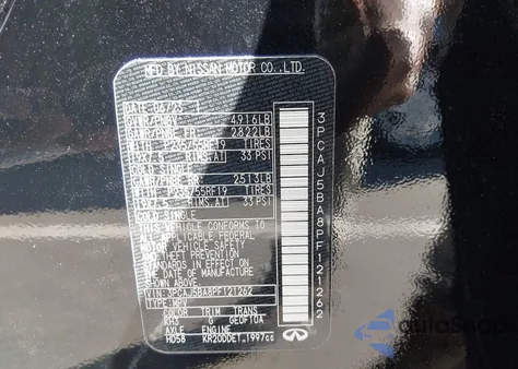 2023 Infiniti Qx50 Luxe from USA, damaged, VIN 3PCAJ5BA8PF121262